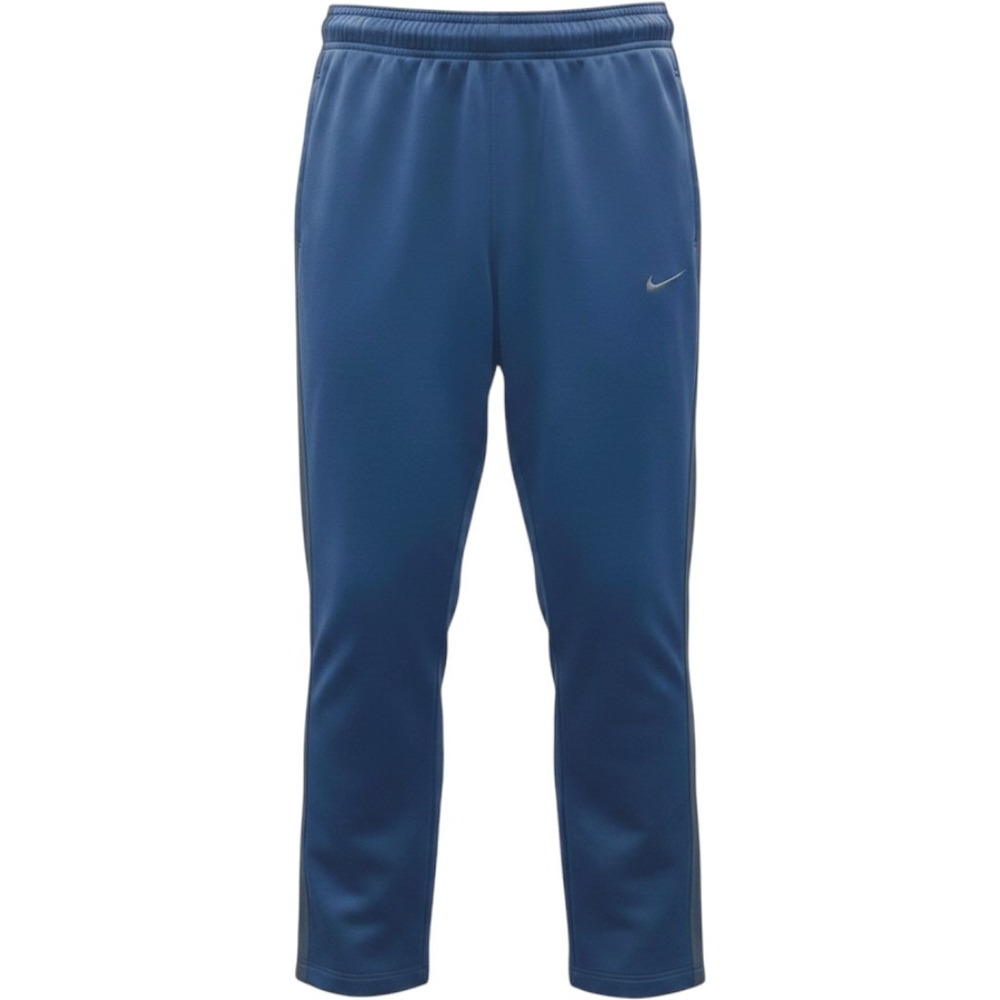 Nike Therma-FIT Track Pants Mens M Blue Side Stripe Ankle Zip Athletic Sport‎